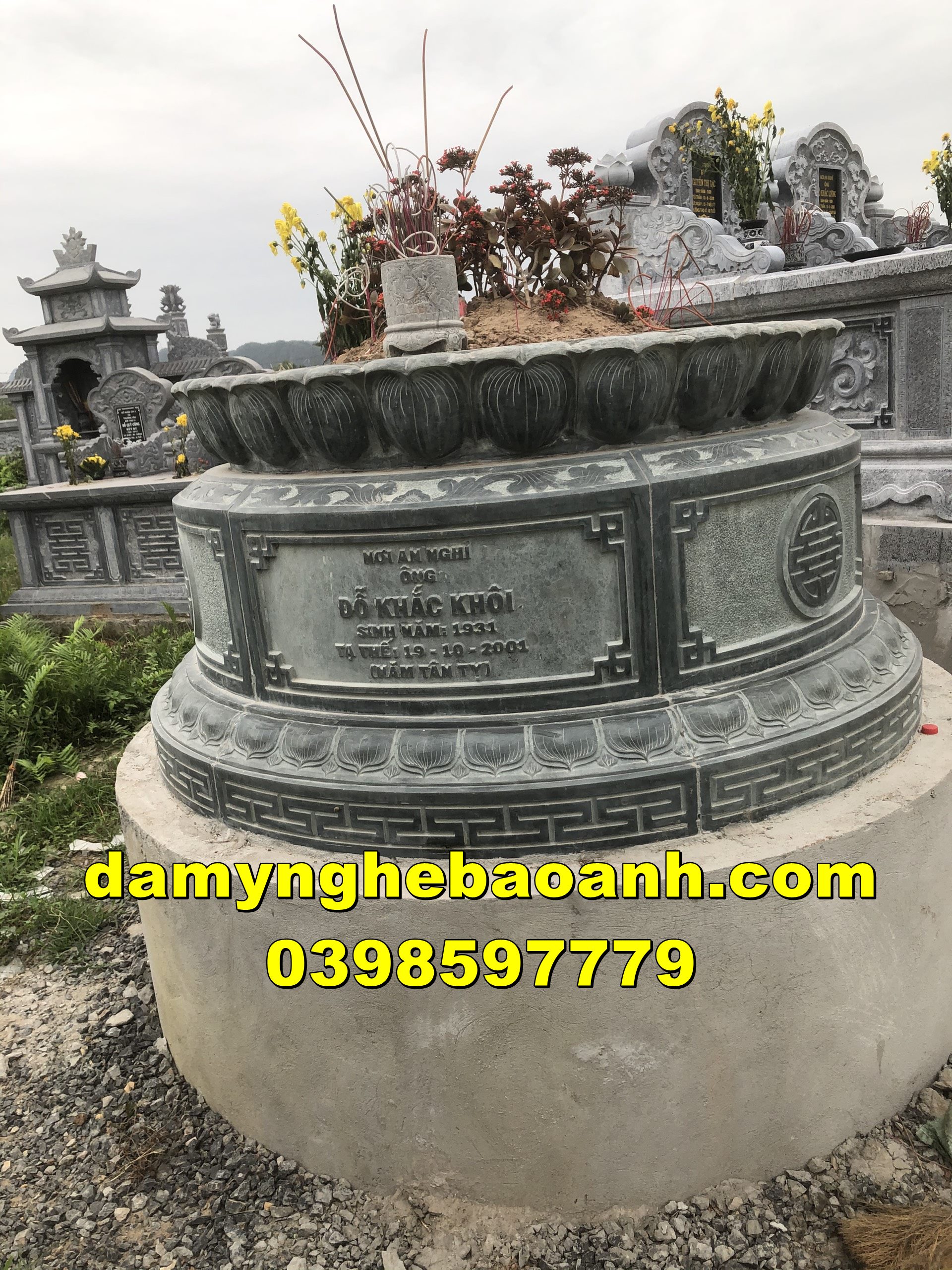 22 mẫu mộ đá-mộ tròn đá đẹp tại bắc ninh